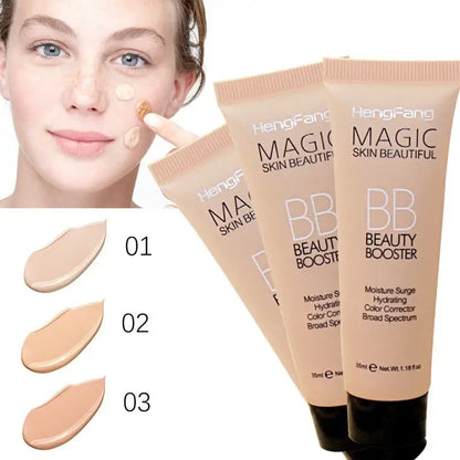 3-Shade High Coverage BB Cream for buildable, long-lasting color