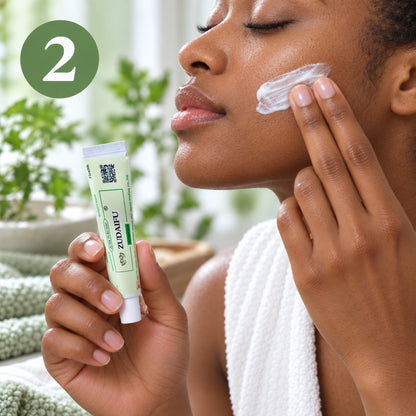 Step 2: smooth the cream over the face