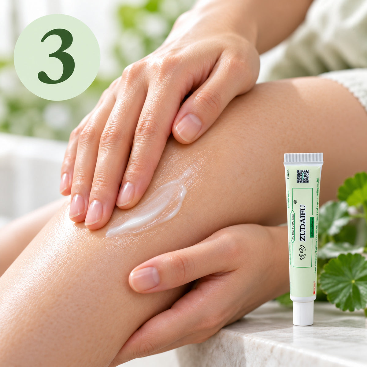 Step 3: massage gently until fully absorbed