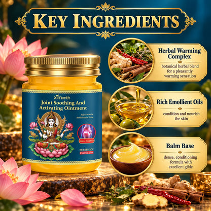 Key ingredients: herbal warming complex, rich emollient oils and balm base
