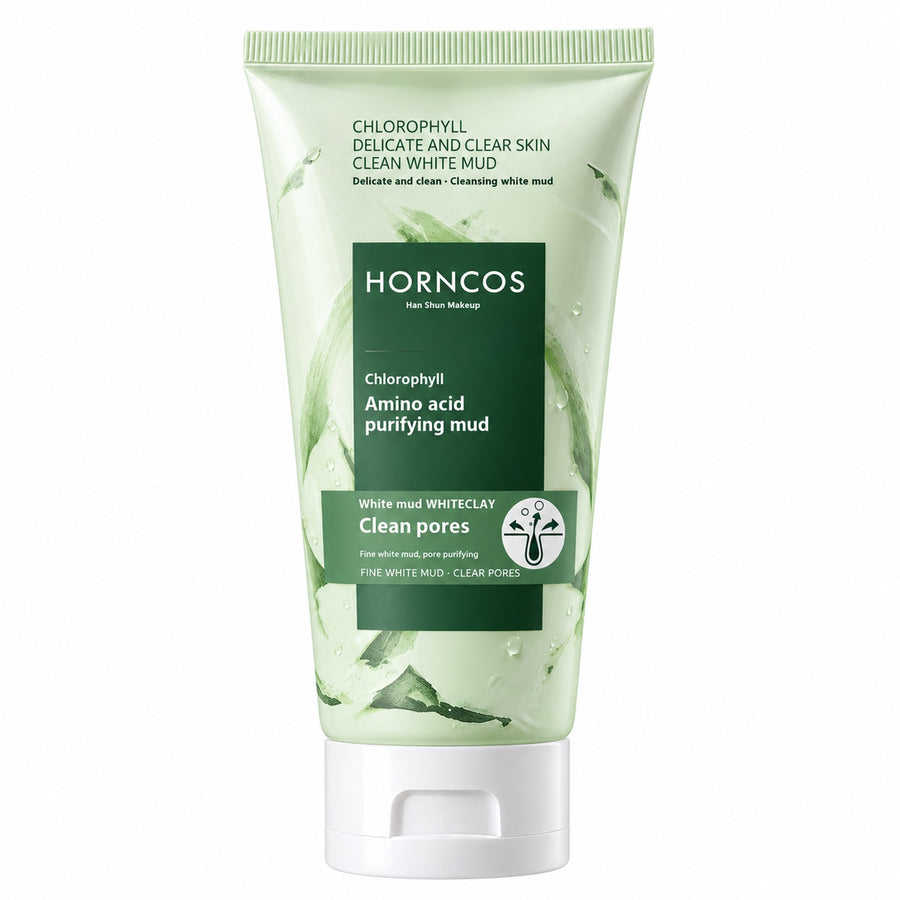 HORNCOS Chlorophyll Amino Acid Purifying Mud cleanser tube - clean white mud, clean pores