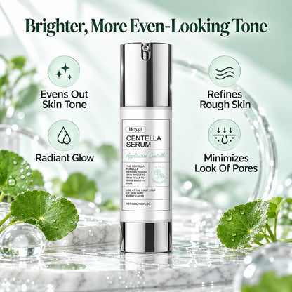 Centella serum for a brighter, more even-looking tone – evens skin tone, radiant glow, refines rough skin, minimizes the look of pores