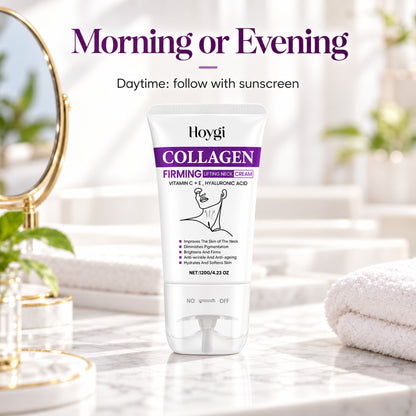 Morning or evening neck care - follow with sunscreen in the daytime