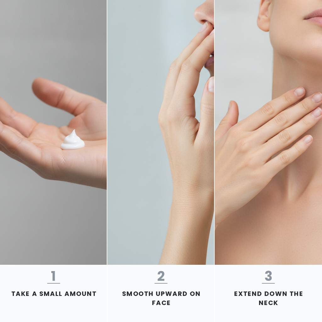 Hoygi Gold Seal Lifting Cream — how to use in three steps