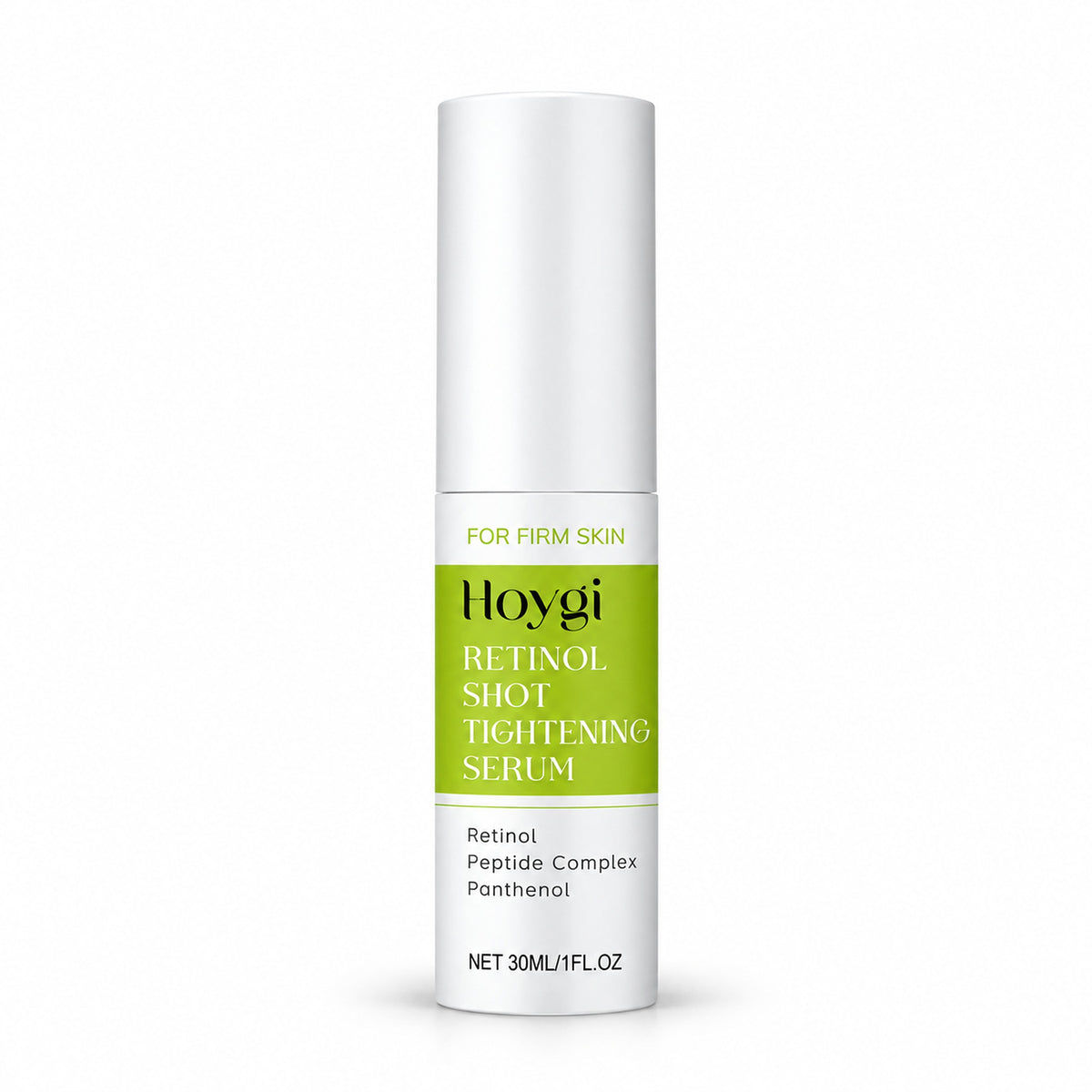 Hoygi Retinol Shot Tightening Serum 30ml pump bottle on a white background