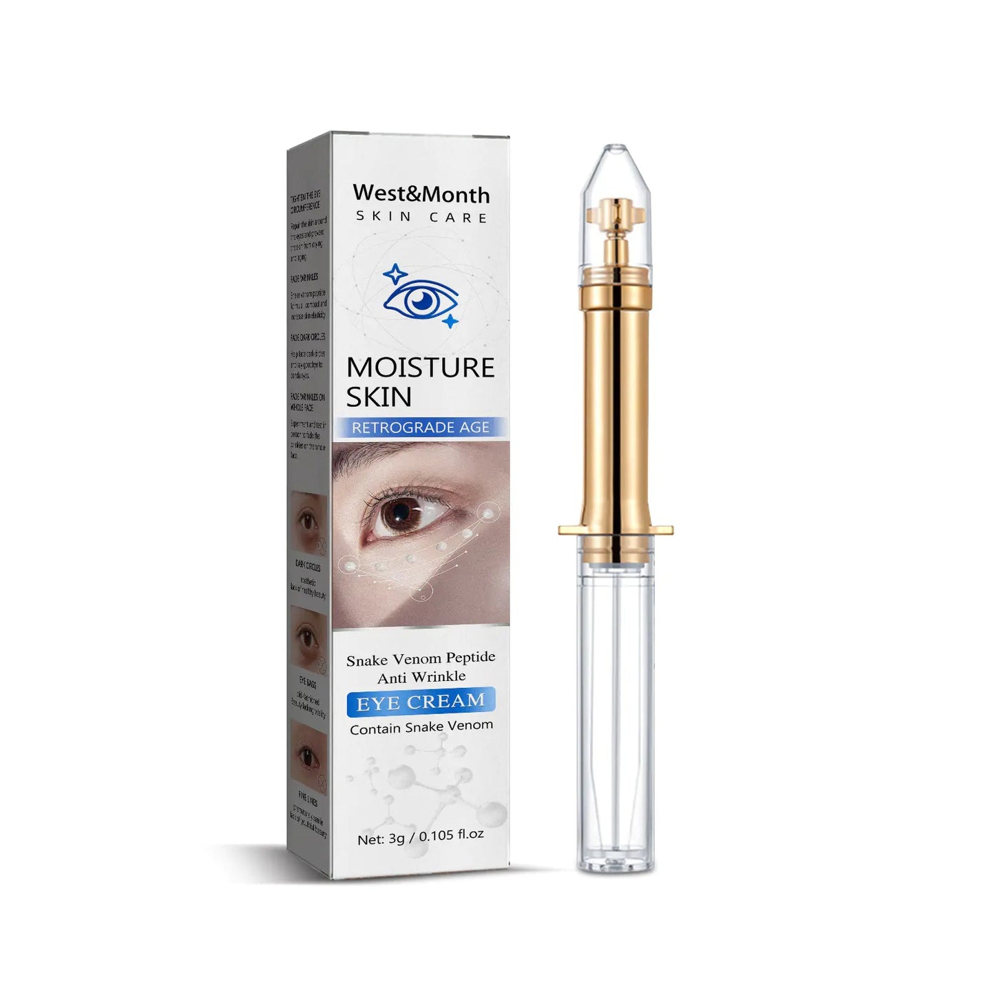 West&Month Snake Venom Peptide Anti-Wrinkle Eye Cream The Bee Venom Store