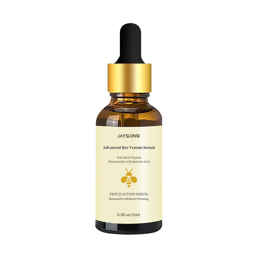 Bee Venom Anti-Aging Firming Face Serum dropper bottle, 15ml — centred on a pure white background