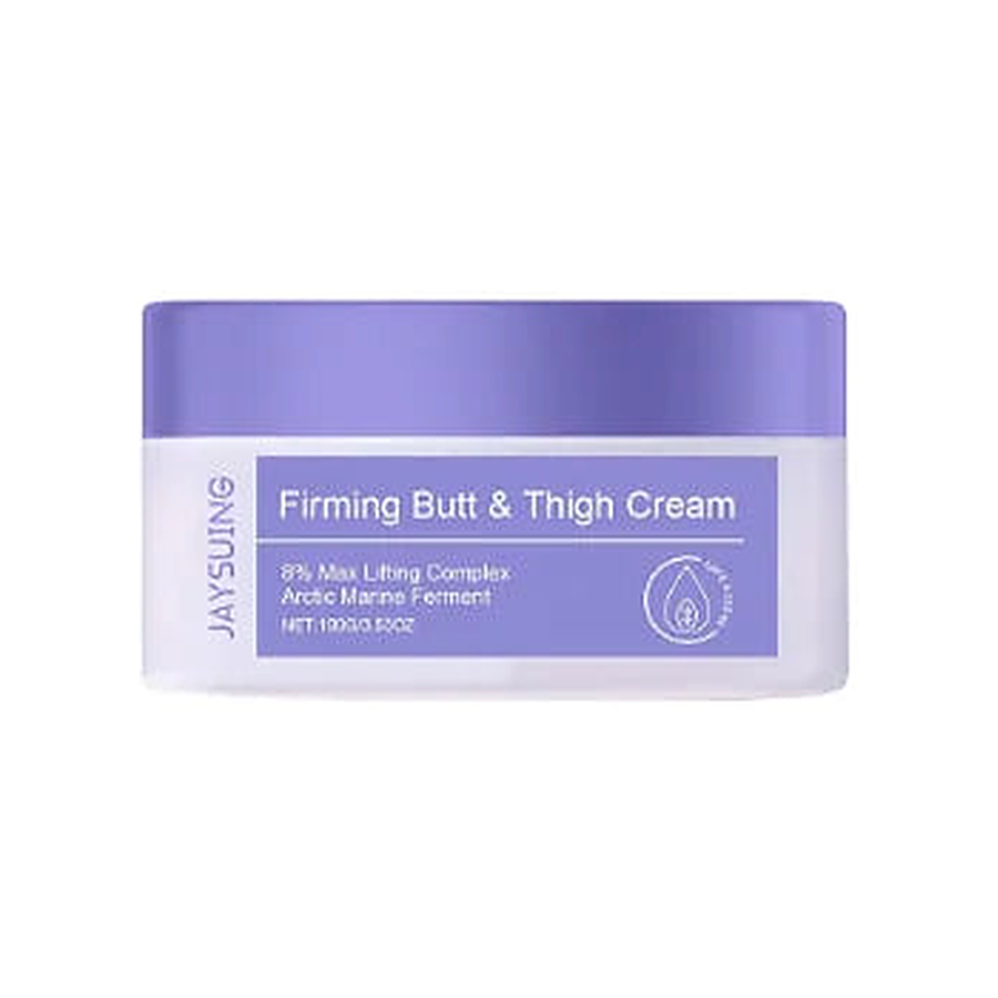 Jaysuing Firming Butt & Thigh Cream 100g — jar only, centered hero on white background with soft studio shadow