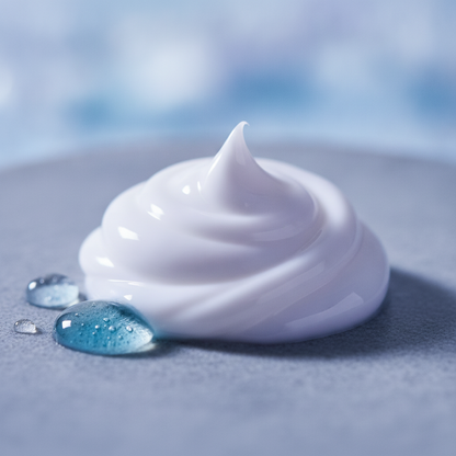 Jaysuing Firming Butt & Thigh Cream — macro of the satiny white cream texture with marine gel droplets