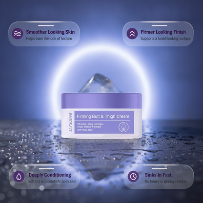 Jaysuing Firming Butt & Thigh Cream — key benefits at a glance graphic