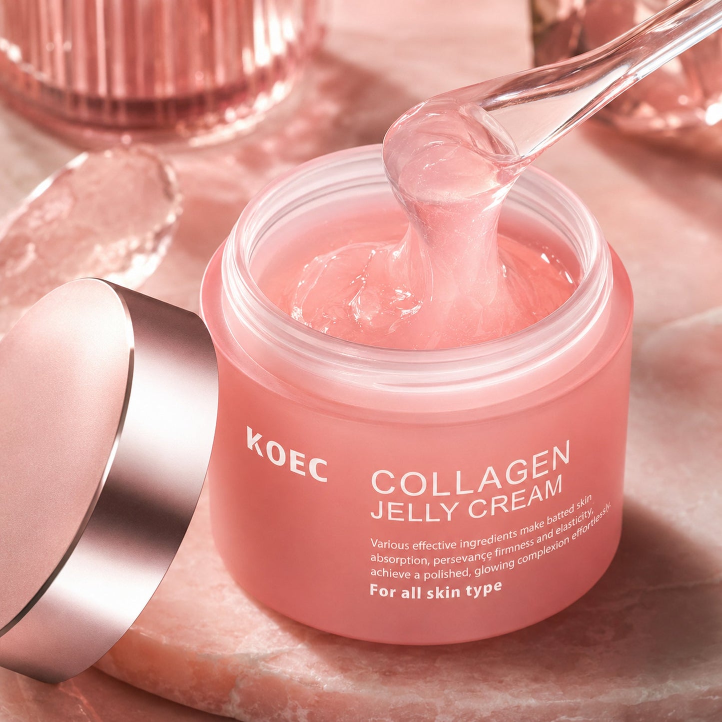 Jelly Gel Brightening & Moisturizing Face Cream, 50g — distinct premium macro product and texture detail