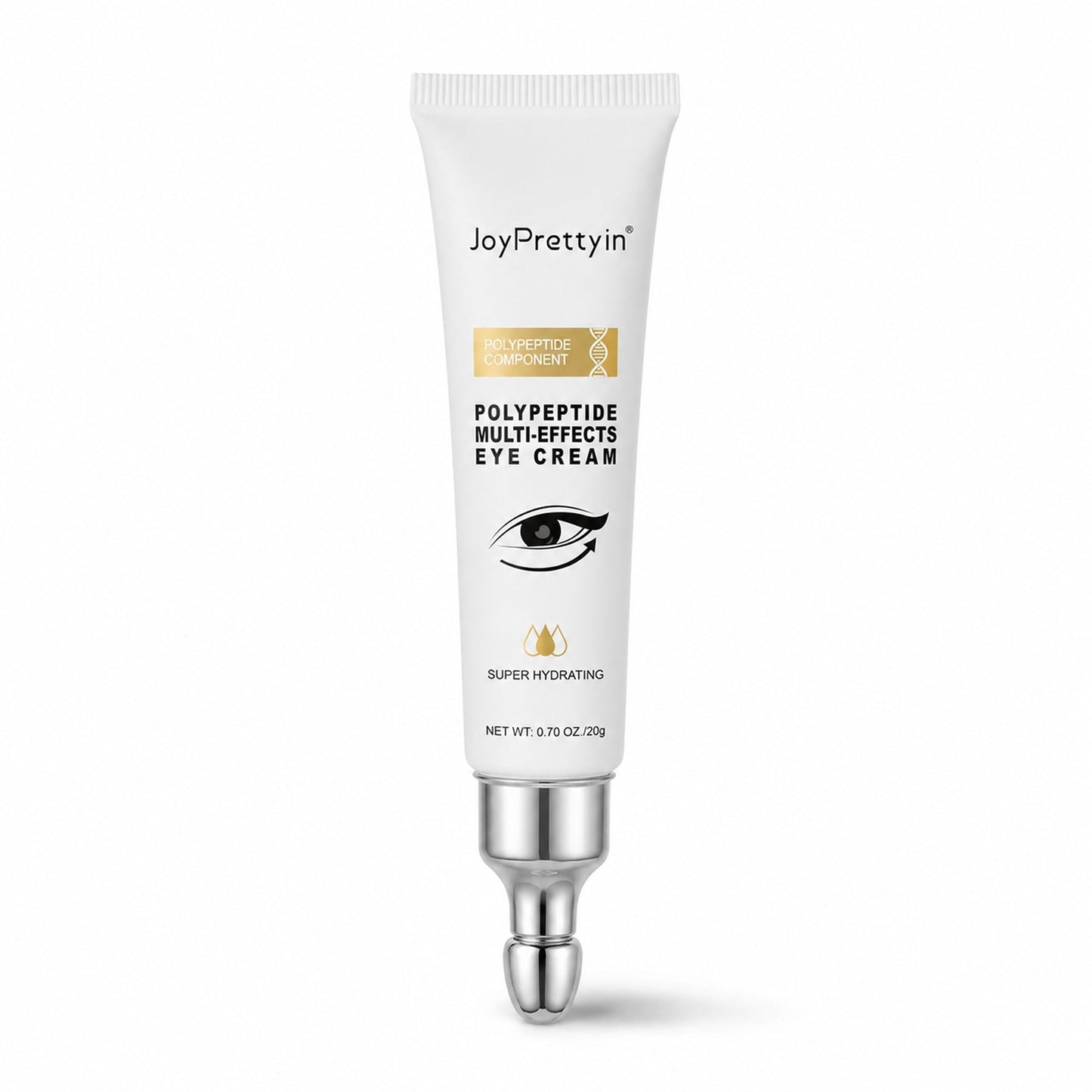 JoyPretty polypeptide eye cream product-only tube on white background with soft shadow