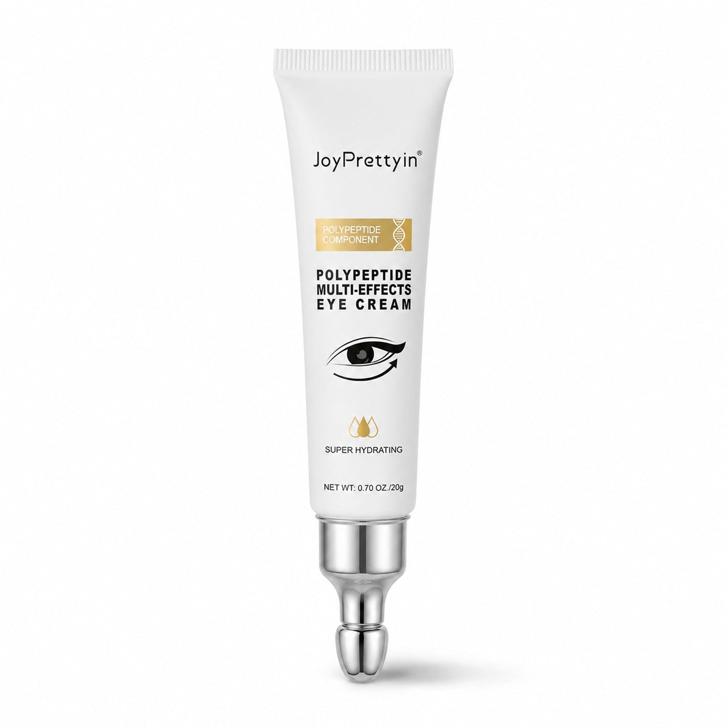 JoyPretty polypeptide eye cream product-only tube on white background with soft shadow