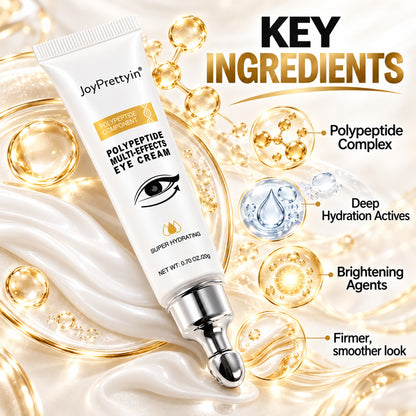 Key ingredients of JoyPrettyin polypeptide eye cream: polypeptide complex, deep hydration actives and brightening agents