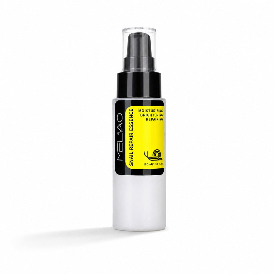 K-Beauty Snail Mucin Serum – Hydrating & Brightening — centered unboxed hero on white with lower-left shadow