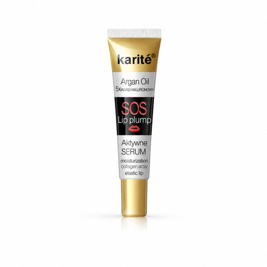 Karité Argan Oil Lip Plumper tube alone on white with a soft realistic shadow