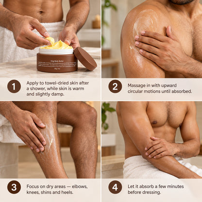How to use King Body Butter in 4 steps after the shower