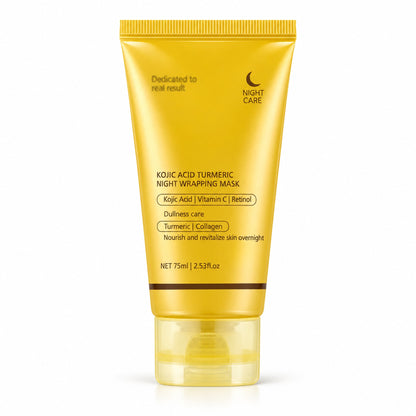 Kojic Acid Turmeric Night Wrapping Mask 75ml golden tube