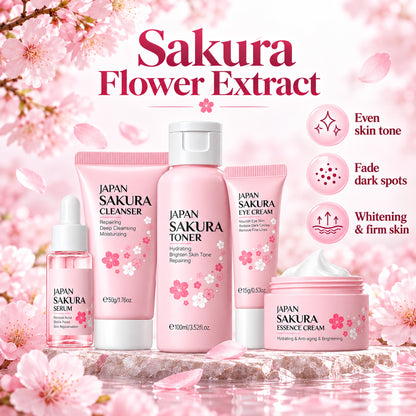 Sakura flower extract: even skin tone, fade dark spots, whitening and firm skin