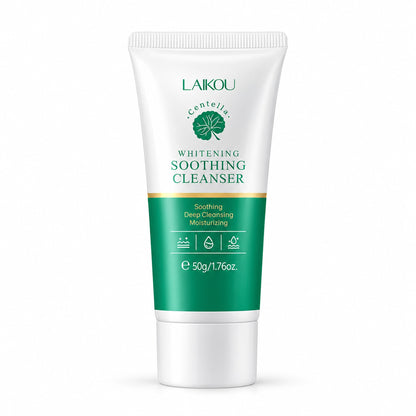 LAIKOU Centella Whitening Soothing Cleanser 50g tube on a white background