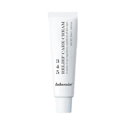 lakerain 3 4 5 Relief Care Cream 50 ml tube, centred on a pure white background