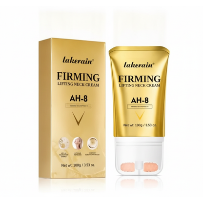 Firming Lifting Neck Cream with AH-8 Hexapeptide — gold carton and tube, 100g / 3.53 oz
