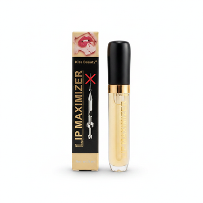 Glossy Hydrating Lip Oil — tube and carton hero on white background with soft studio shadow