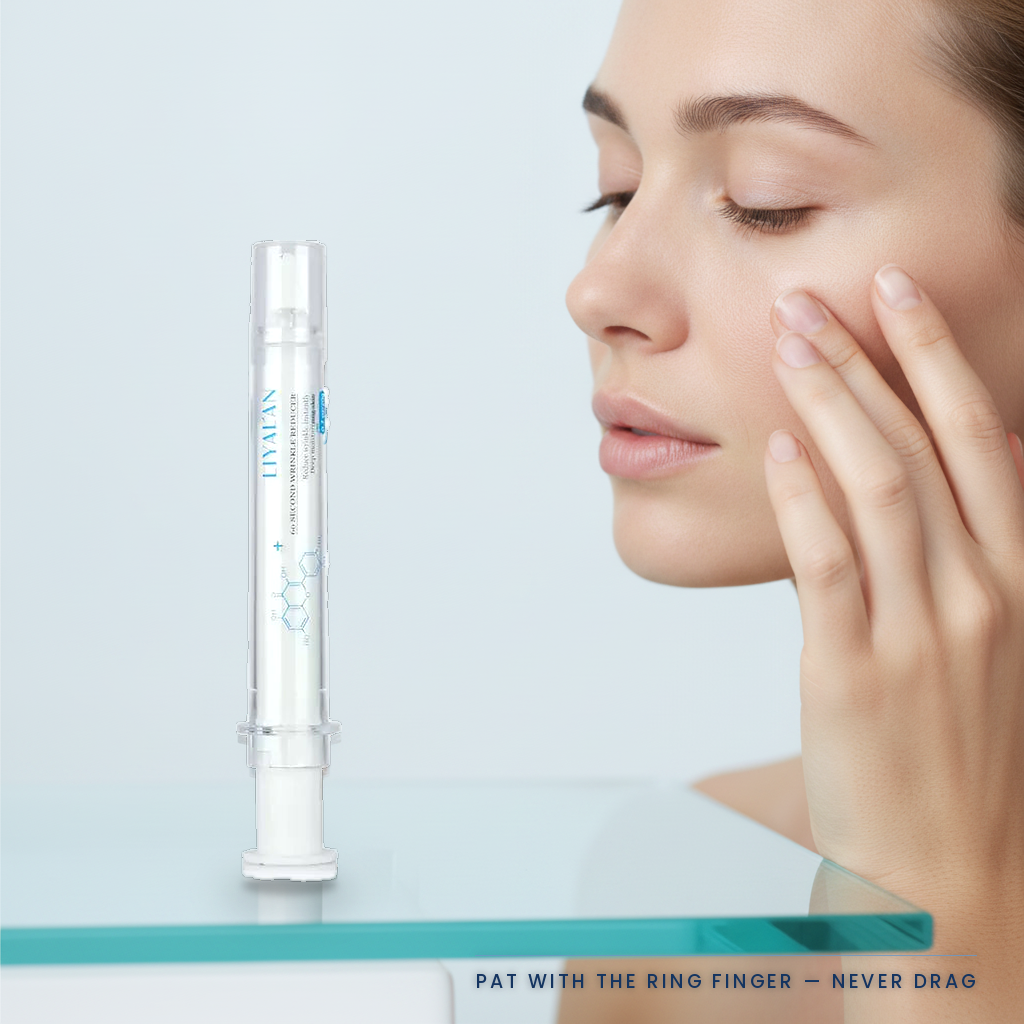 Anti-Wrinkle Firming Eye Cream — patting along the orbital bone with the ring finger