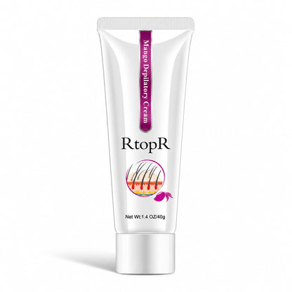 RtopR Mango Depilatory Cream 40 g tube on white