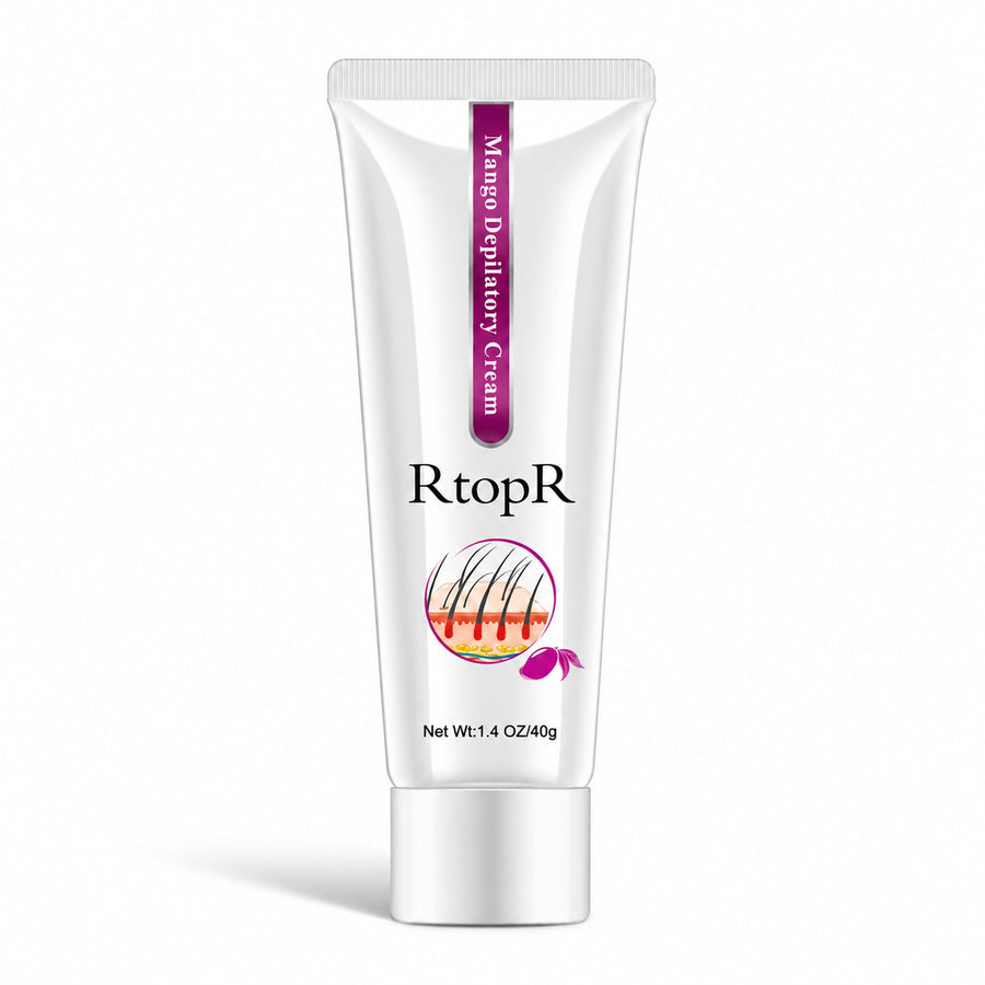 RtopR Mango Depilatory Cream 40 g tube on white