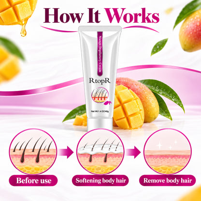 How the hair removal cream works: before use, softening body hair, remove body hair