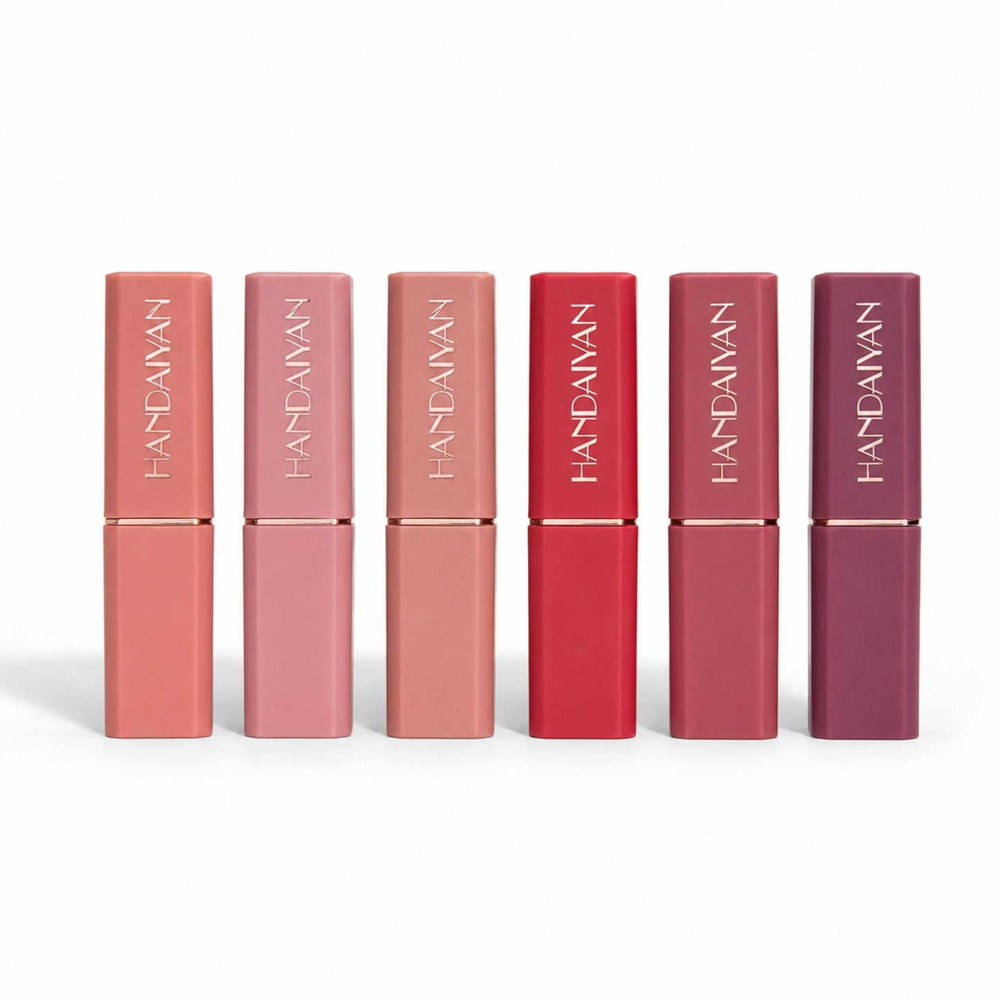 Matte Non-Stick Lipstick Gift Box Set – Long-Lasting Color — centered unboxed hero on white with lower-left shadow