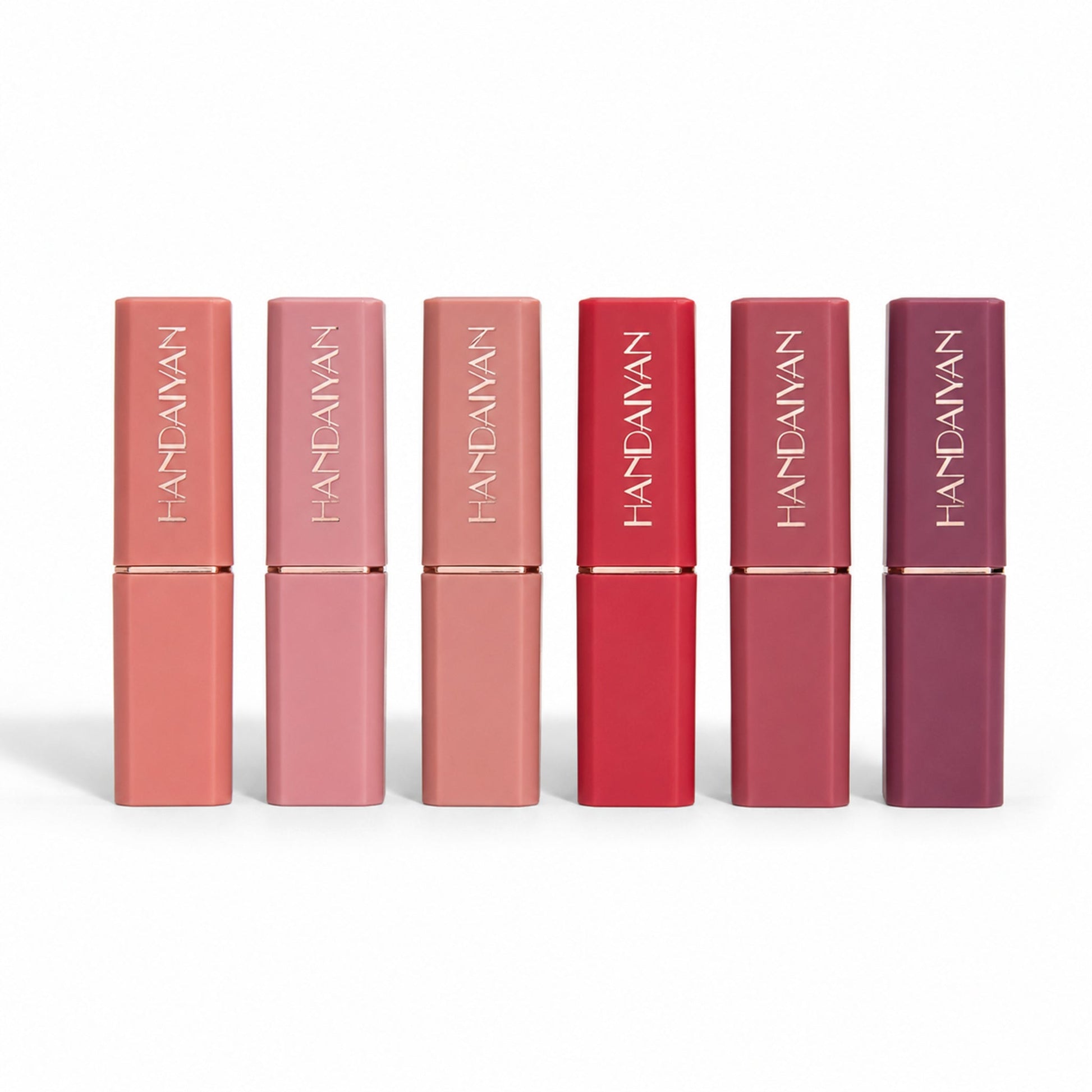 Matte Non-Stick Lipstick Gift Box Set – Long-Lasting Color — centered unboxed hero on white with lower-left shadow