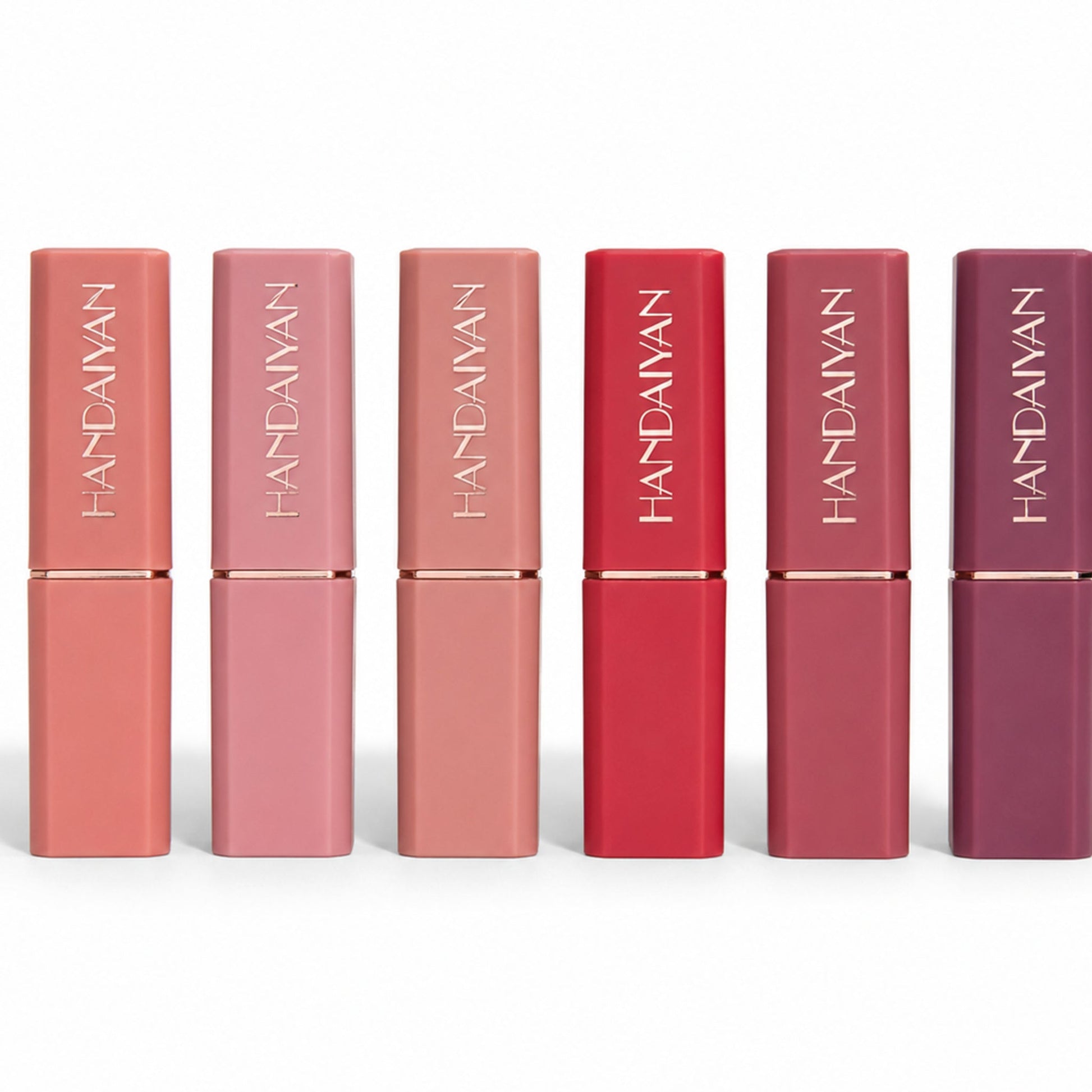 Matte Non-Stick Lipstick Gift Box Set – Long-Lasting Color — premium close product and label detail