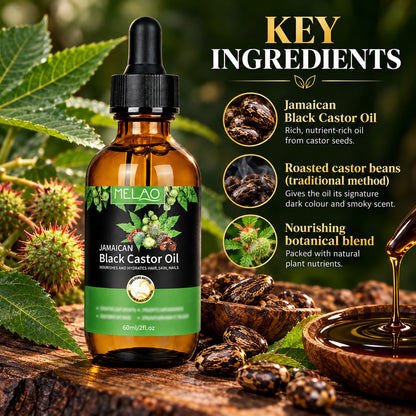 Key ingredients: Jamaican black castor oil from roasted castor beans and a nourishing botanical blend