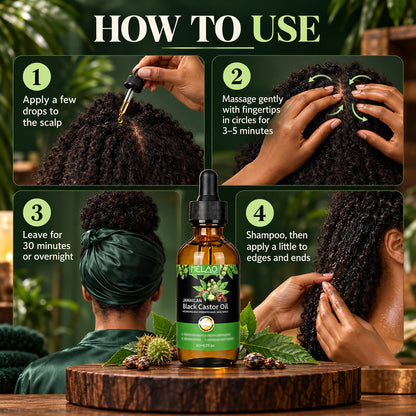 How to use Jamaican black castor oil on scalp, edges and ends