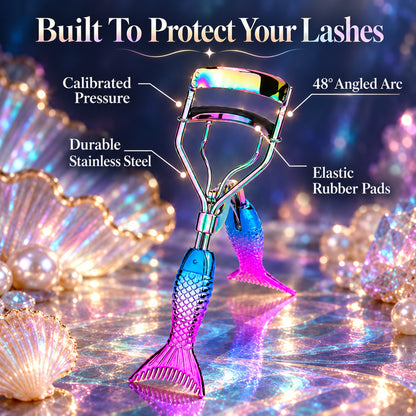 Built to protect your lashes: calibrated pressure, durable stainless steel, 48° angled arc, elastic rubber pads