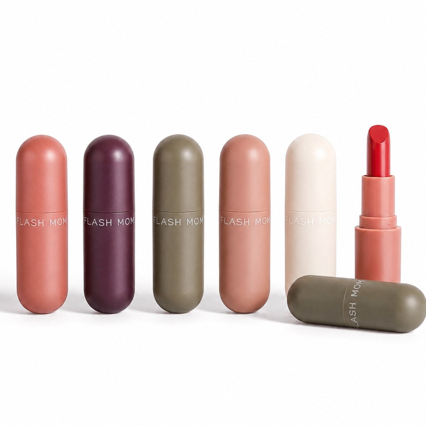 Mini Capsule Lipstick – Moisturizing Color with Long-Lasting Wear — premium close product and label detail