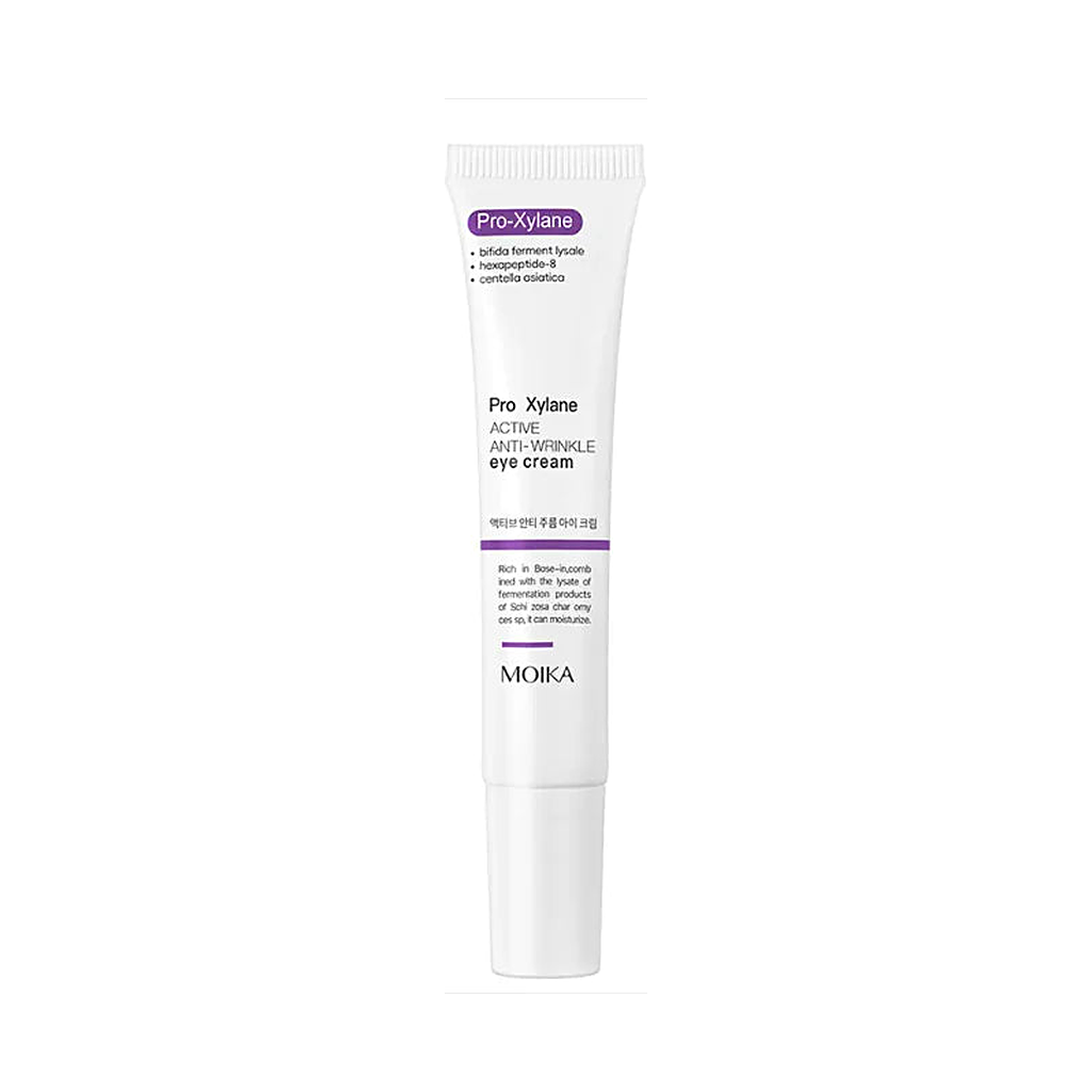 Hydrating Anti-Wrinkle Eye Cream — tube only, centered hero on white background with soft studio shadow