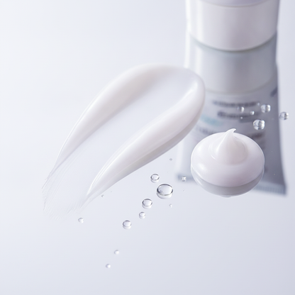 Hydrating Anti-Wrinkle Eye Cream — macro of the pearly lightweight cream texture