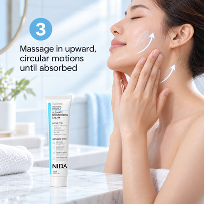 How to use, step 3: massage in upward, circular motions until absorbed