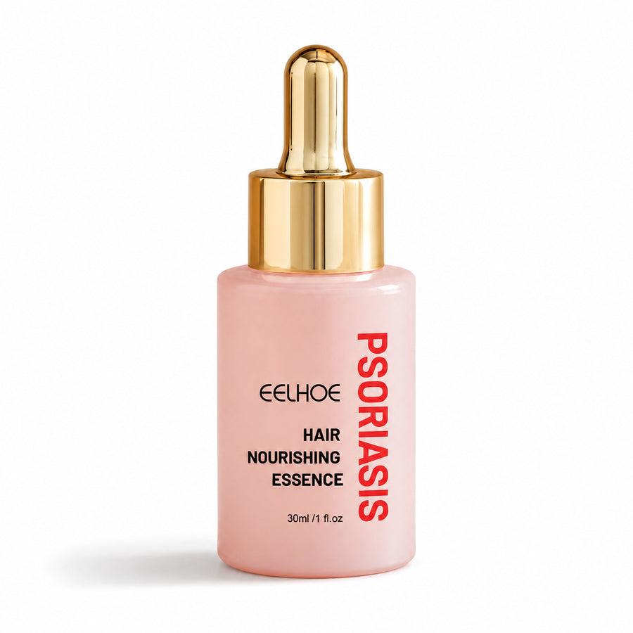 EELHOE Hair Nourishing Essence 30 ml pink dropper bottle on a white background