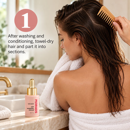 Step 1: towel-dry and part the hair into sections