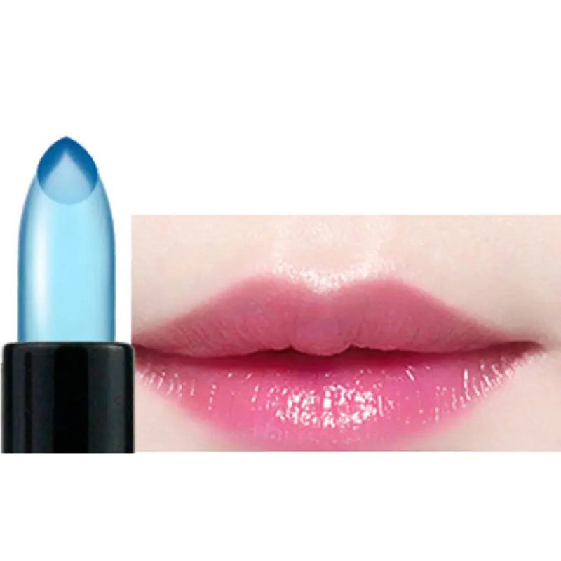 pH Color-Changing Jelly Lipstick in Blue to Pink