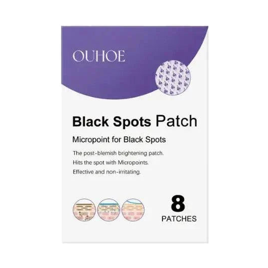 OUHOE Black Spots Patch, Micropoint, 8 patches — centred product on pure white