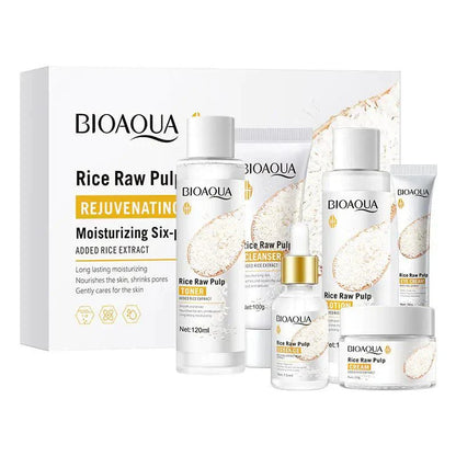 Rice Raw Pulp Hydrating Skincare Collection in 6-Piece Set