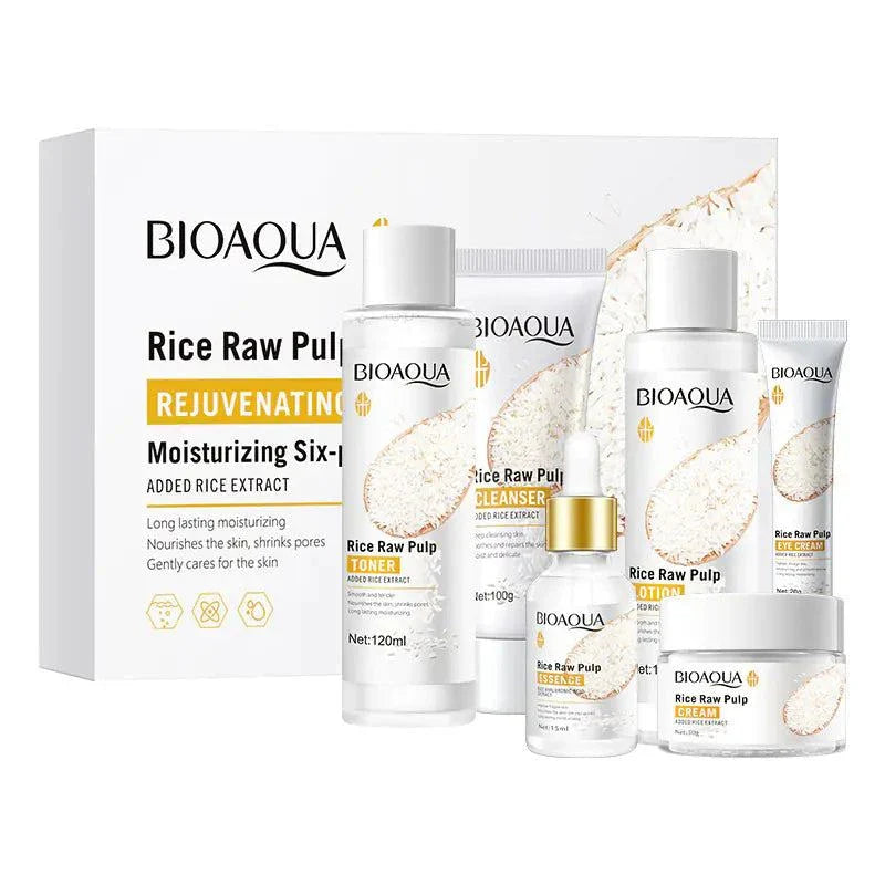 Rice Raw Pulp Hydrating Skincare Collection in 6-Piece Set