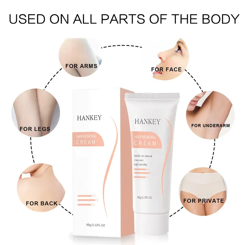 Gentle Painless Hair Removal Cream for Women – Smooth Skin, 60g