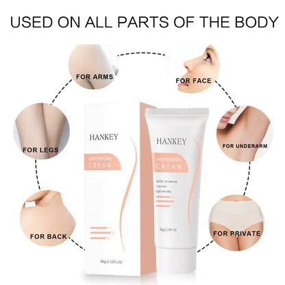Gentle Painless Hair Removal Cream for Women – rich, fast-absorbing cream texture