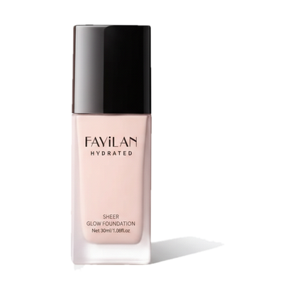 FAVILAN Hydrated Sheer Glow Foundation 30ml on a pure white background